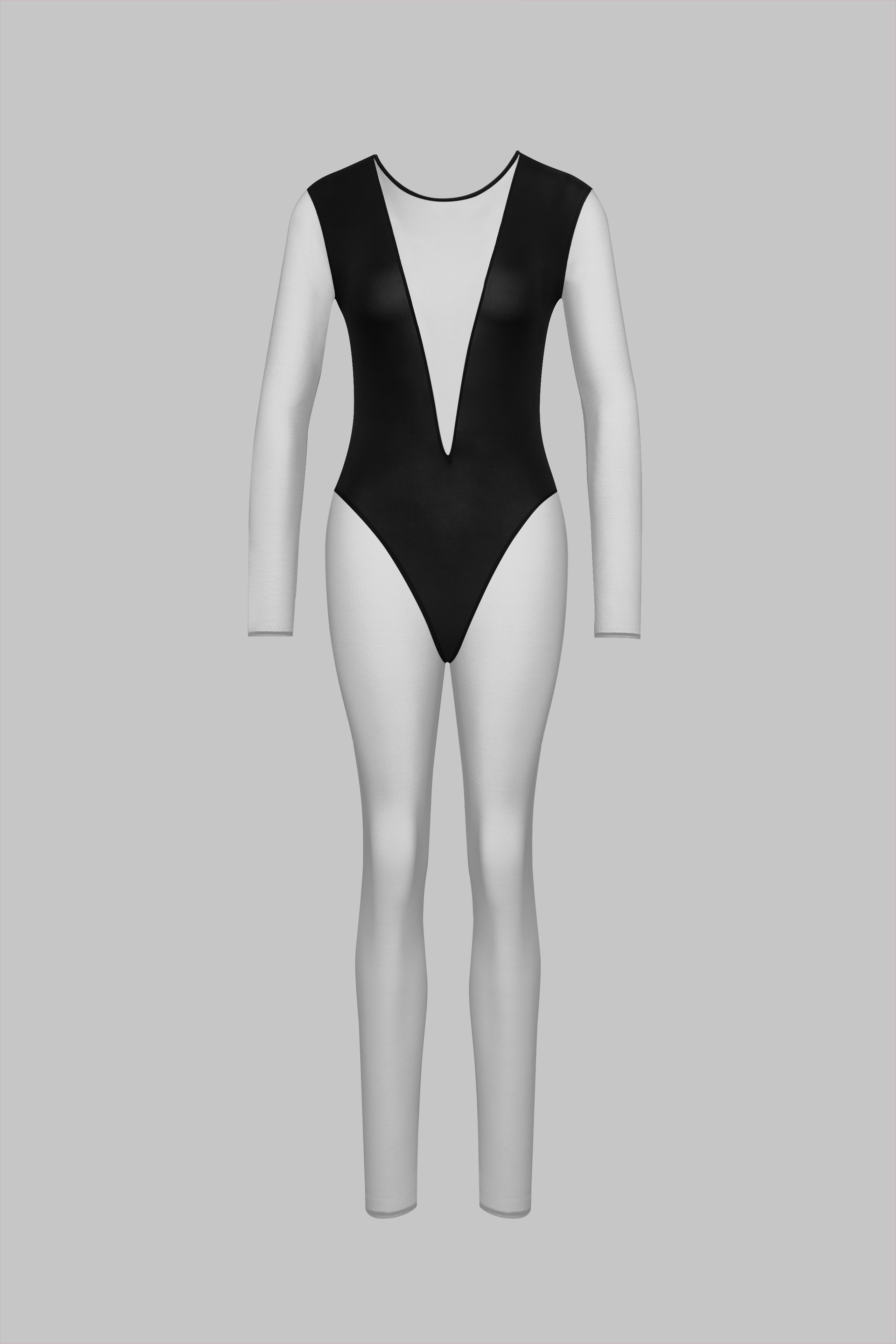 Catsuit col V manches longues - Pure Tentation