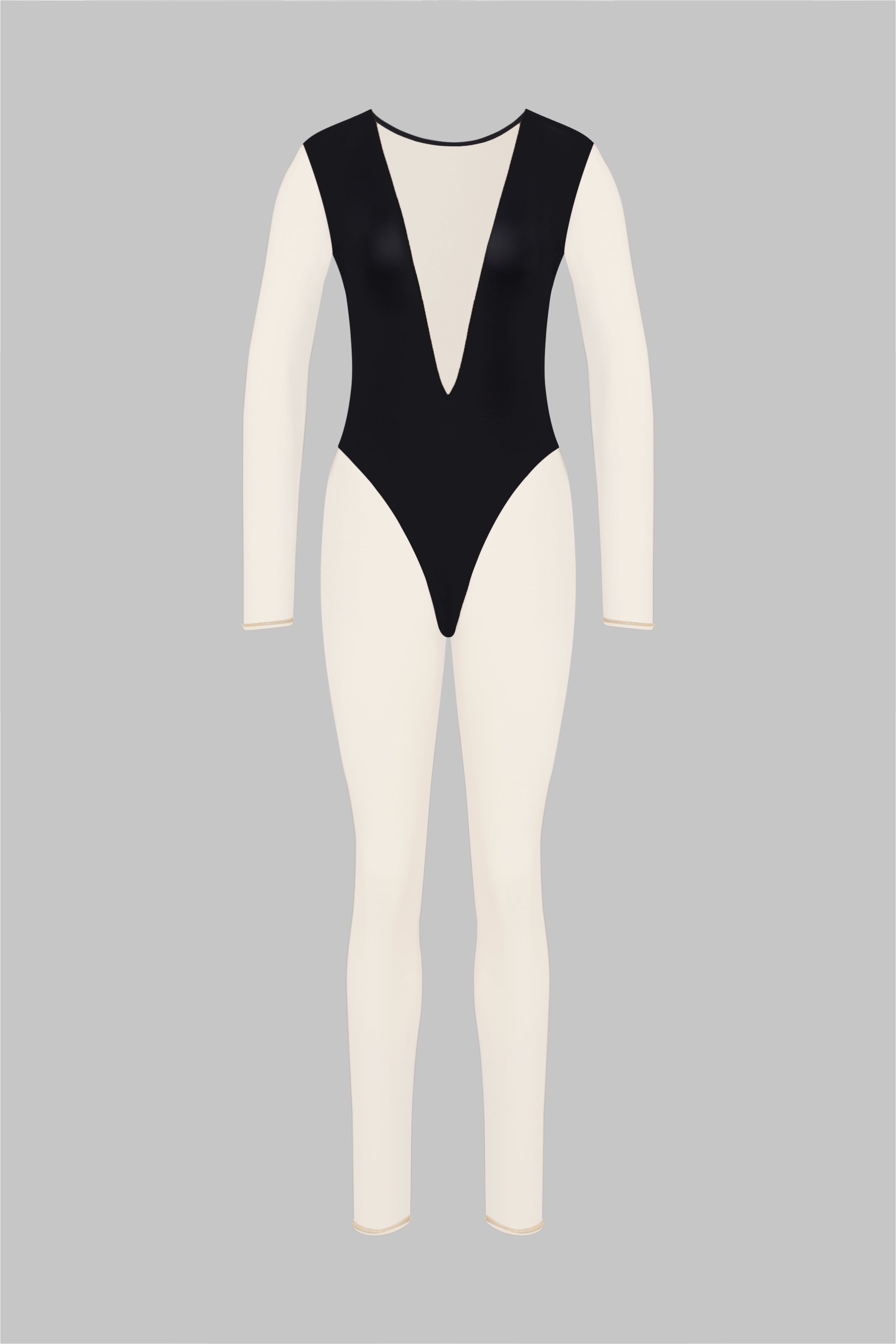 Catsuit con scollo a V e maniche lunghe - Pure Tentation