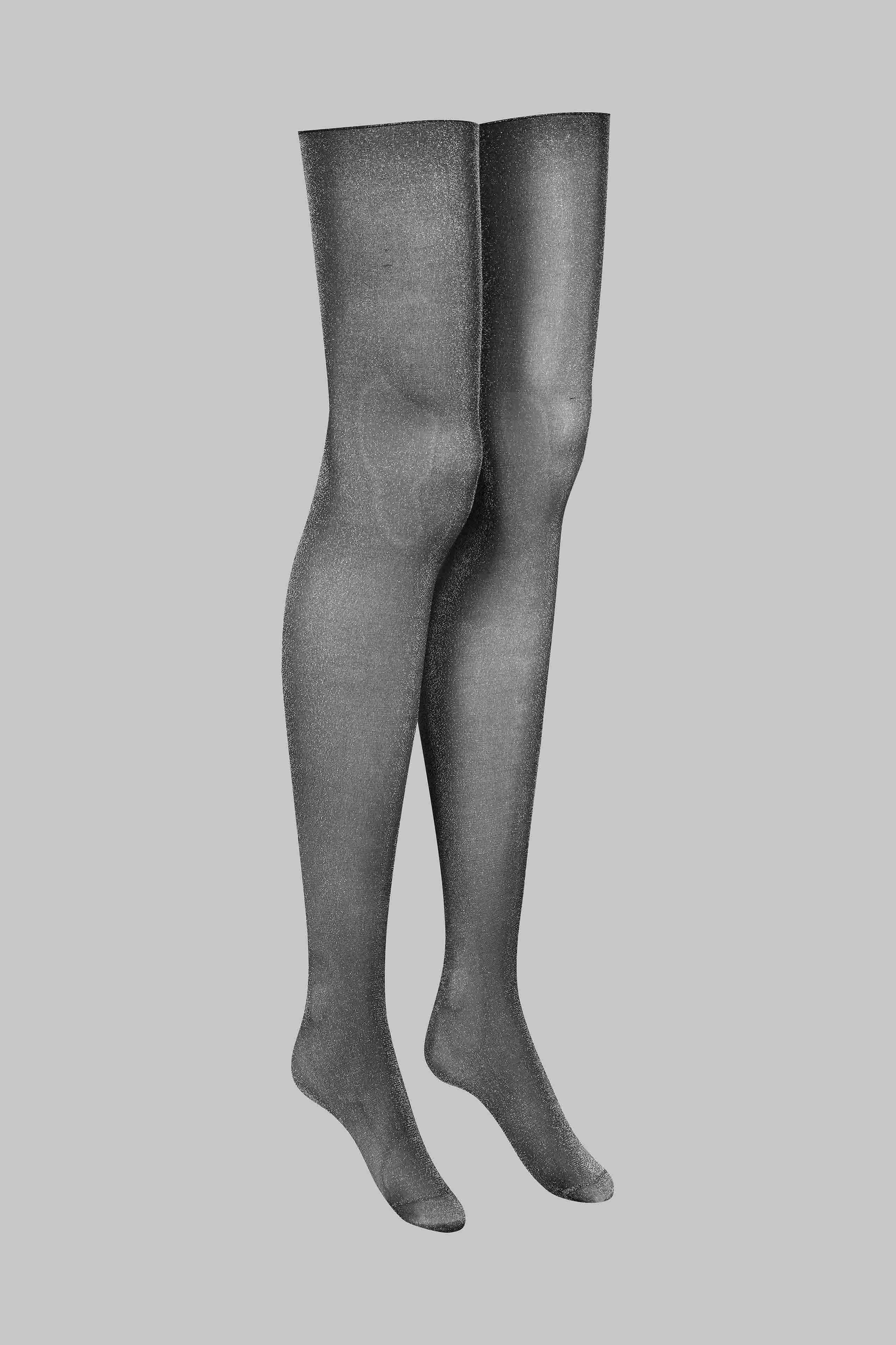 Lurex cut and curled sheer stockings 20D - LEGWEAR