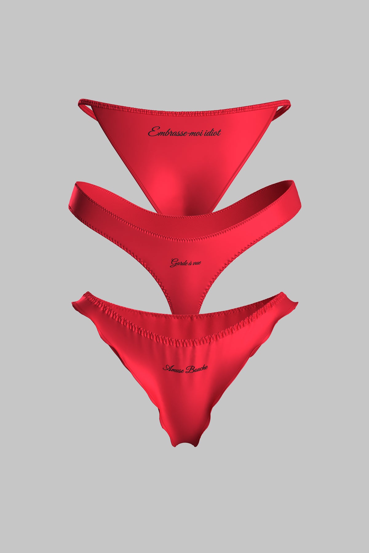 Set de 3 Bas Rouges - Dédicace