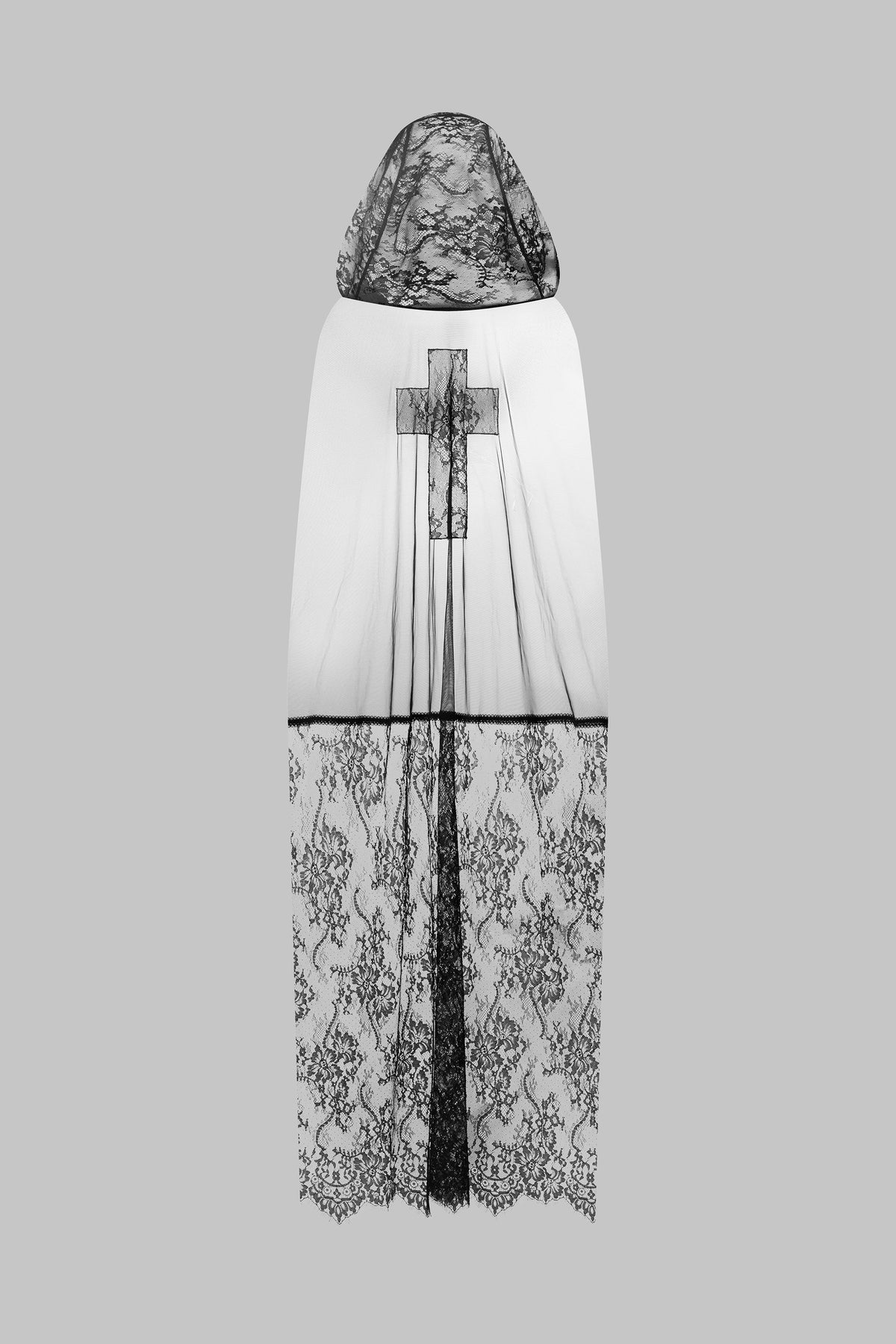 Cape en Dentelle Transparente Croix - Inspiration Divine