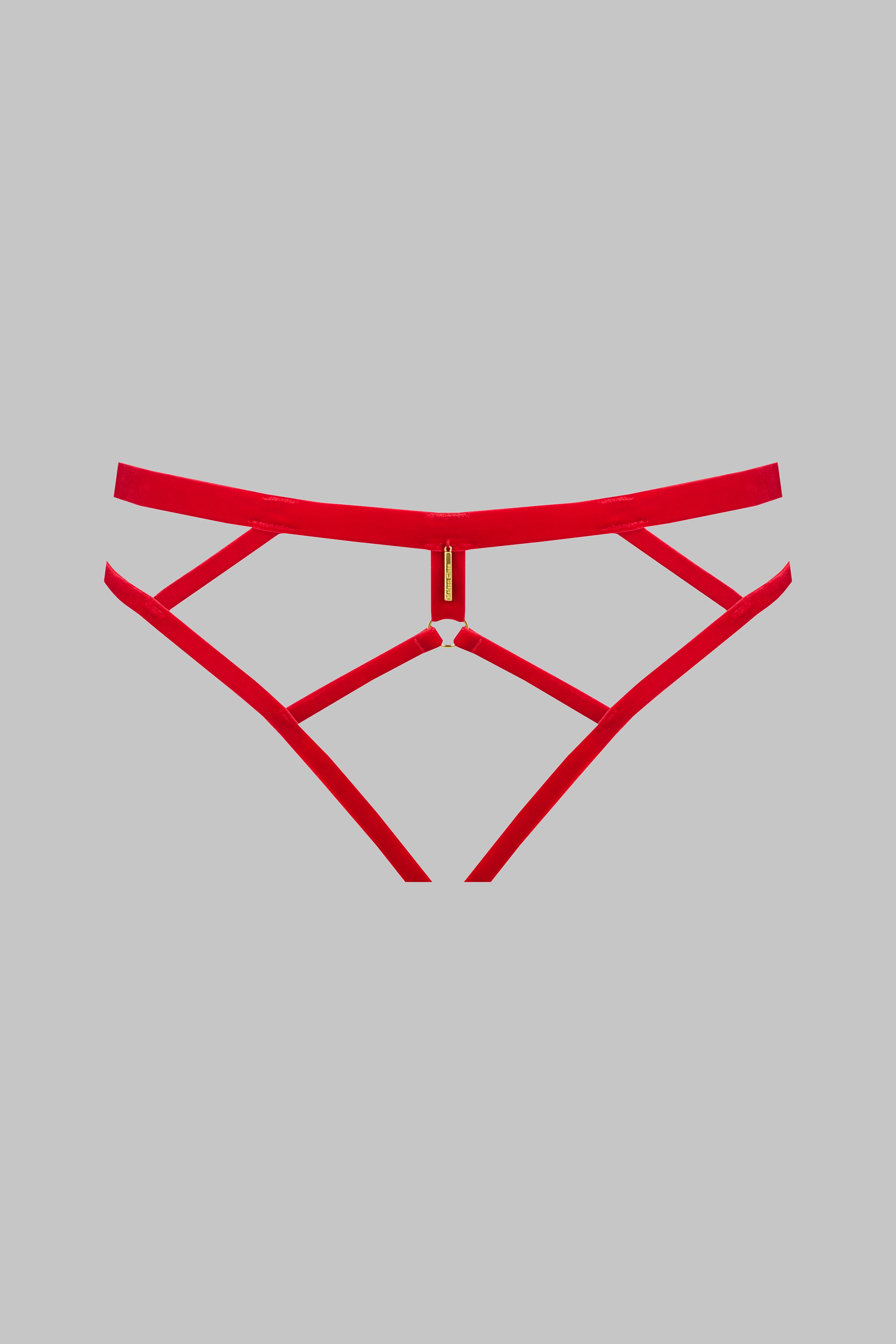 Open panty - Velvet set