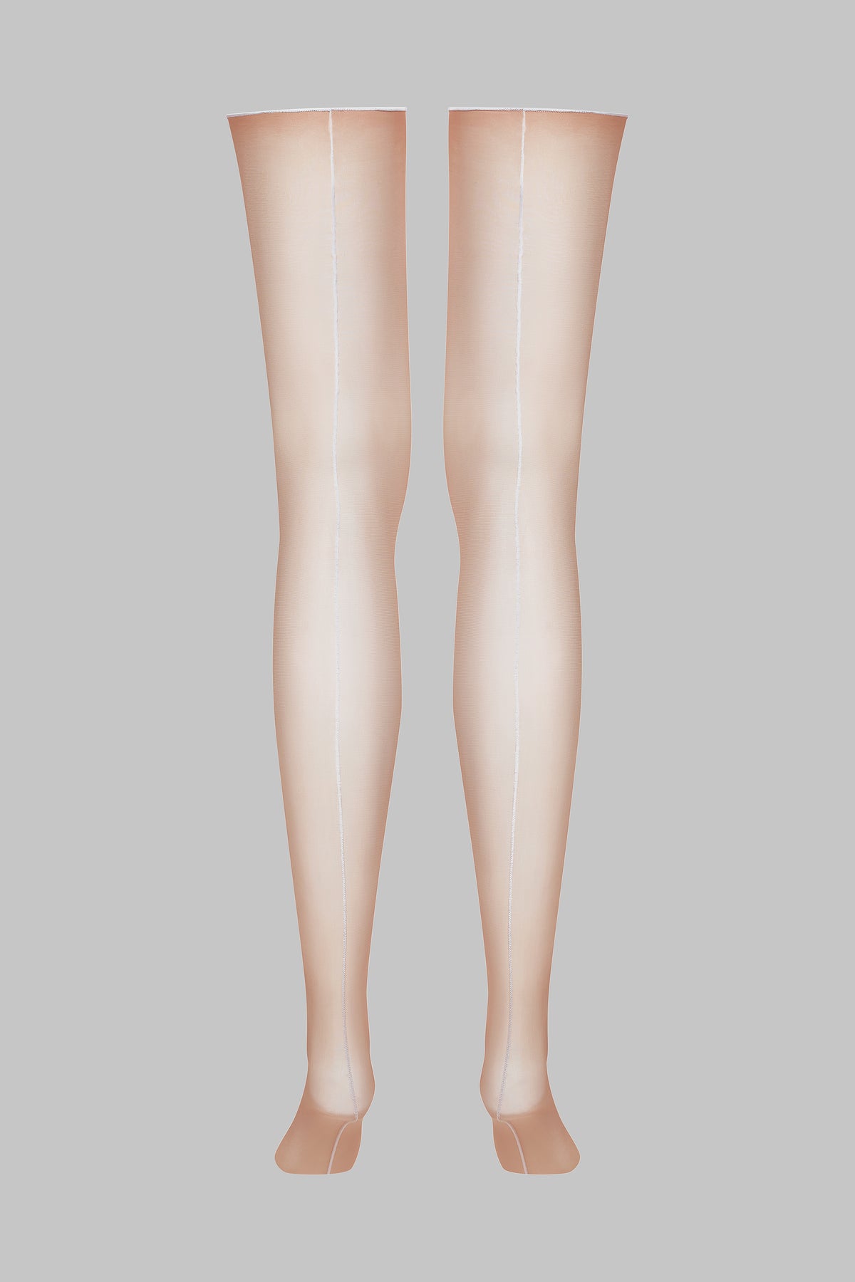 Cut and curled back seamed stockings 20D - LEGWEAR