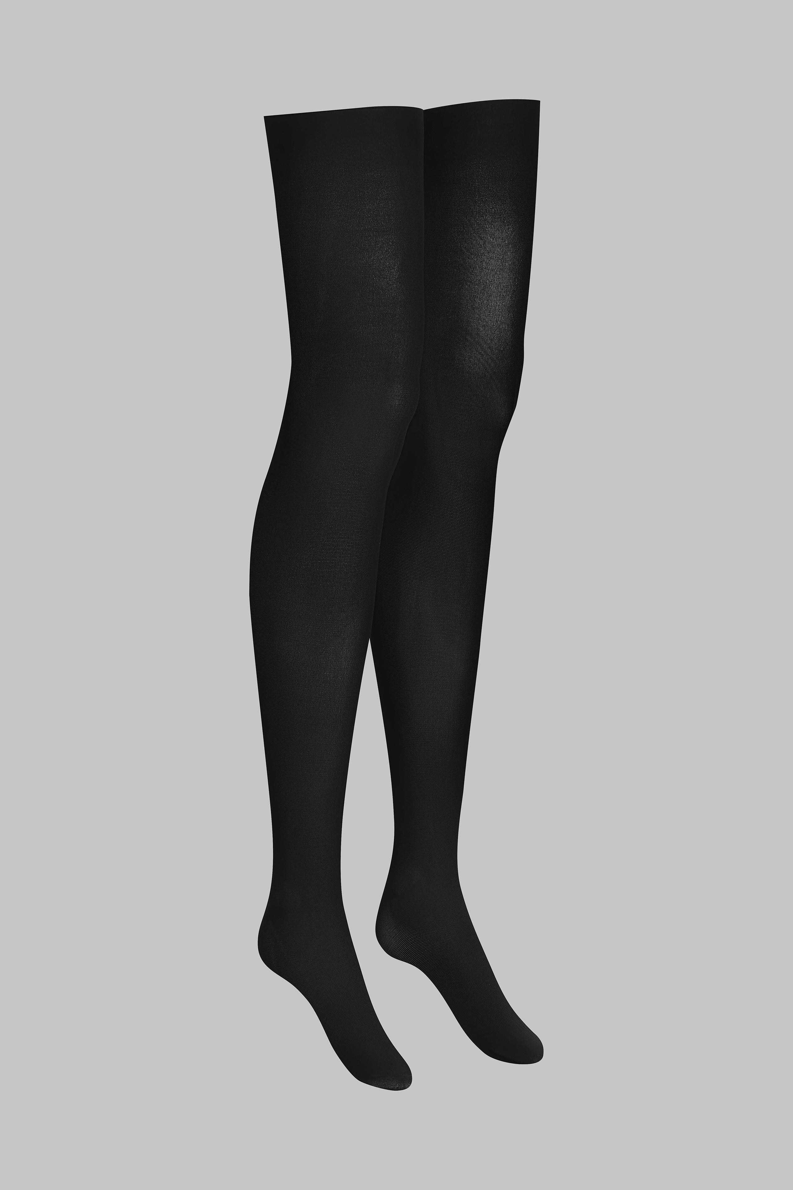 Opaque rolled cut stockings 70D - Legwear