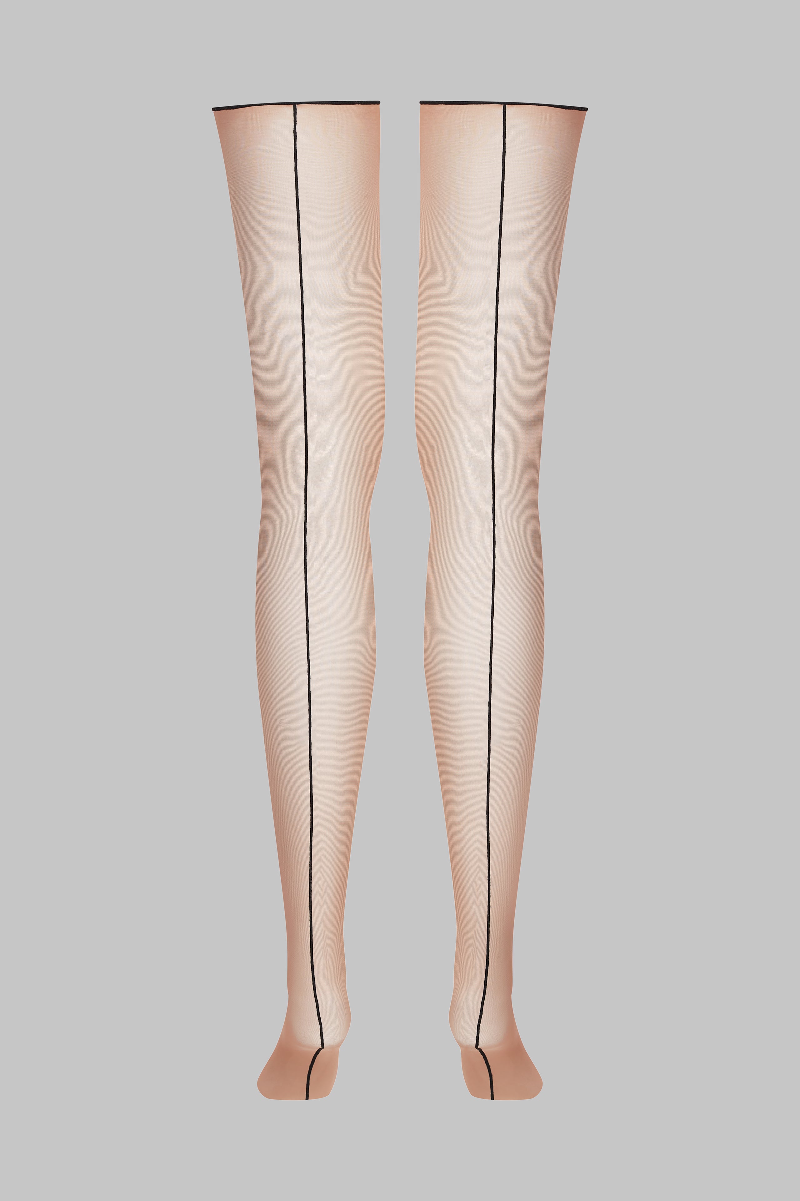 20D rolled seam cut stockings - Legwear