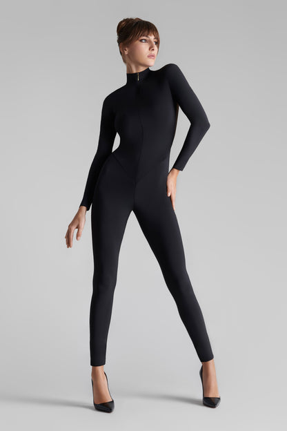 Catsuit Dos Transparent - Nuit Fauve