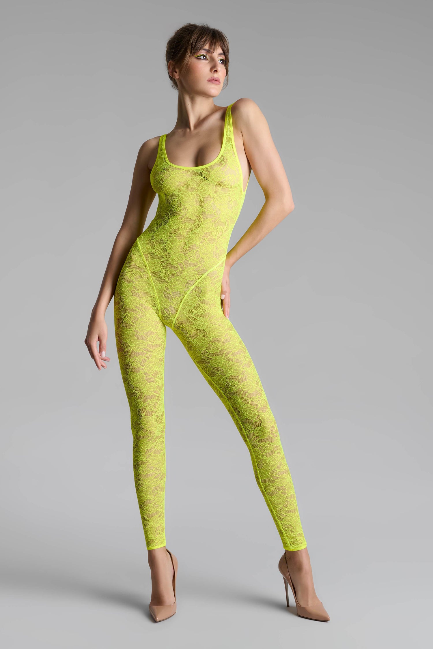 Catsuit con schiena aperta - Flashback Néon