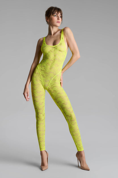 Catsuit con schiena aperta - Flashback Néon