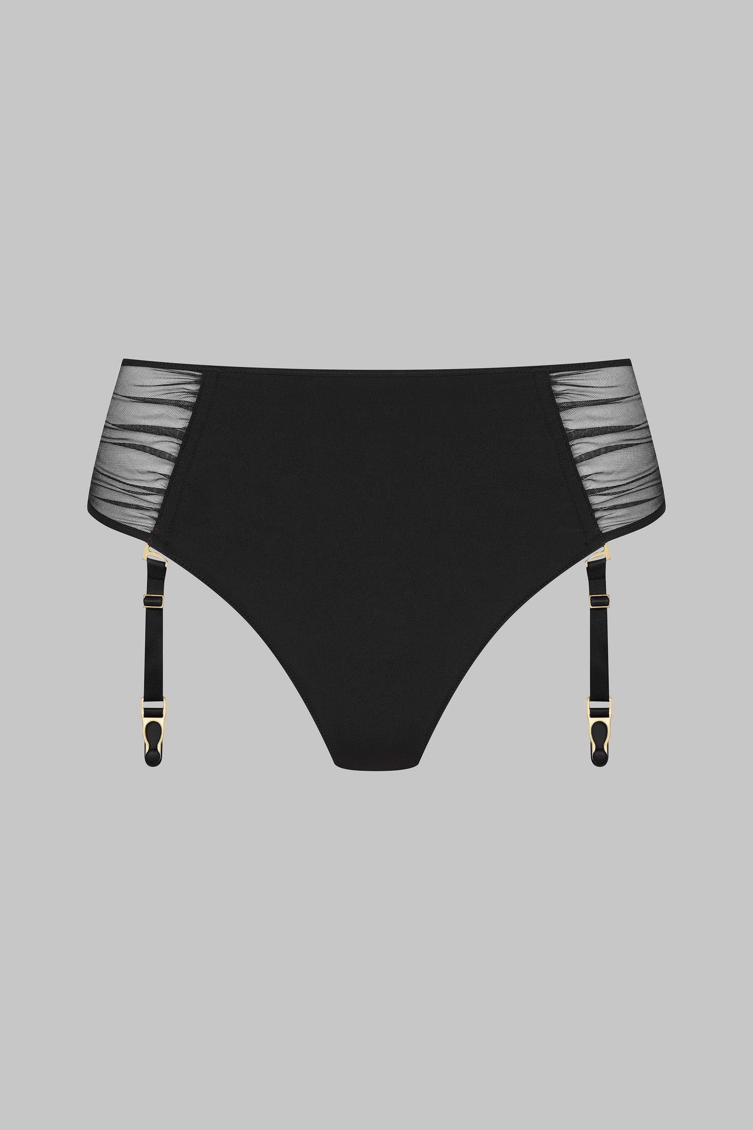 Tanga Ouvrable Porte-jarretelles - Nuit Fauve