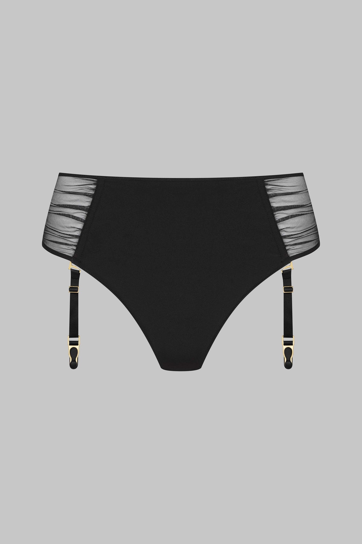 Tanga Ouvrable Porte-jarretelles - Nuit Fauve