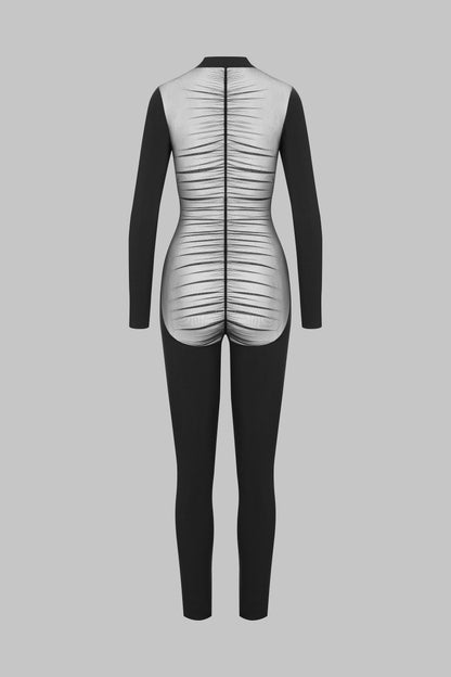 Catsuit Dos Transparent - Nuit Fauve