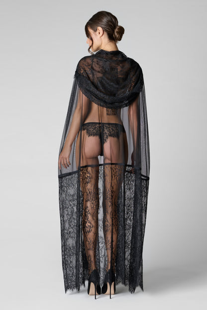 Cape en Dentelle Transparente Croix - Inspiration Divine