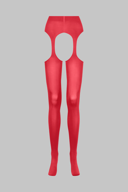 Offene Strumpfhose im Strumpfhalter-Look 70D - Legwear