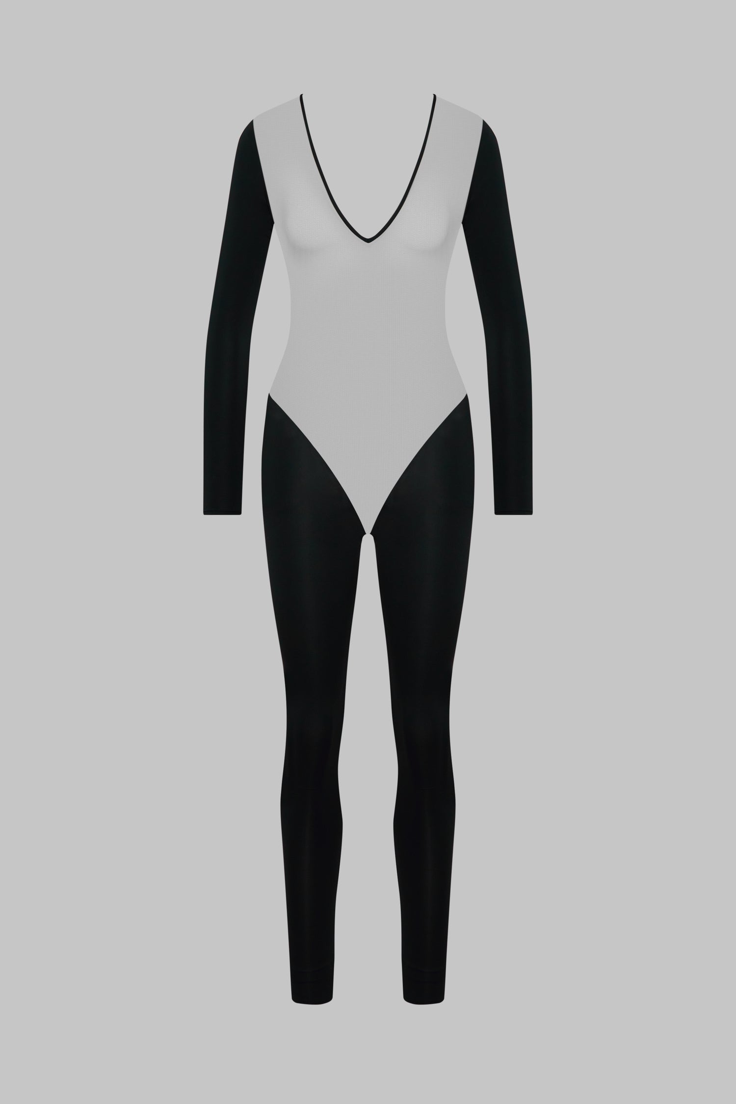 Long Sleeve Backless Catsuit - Pure Tentation