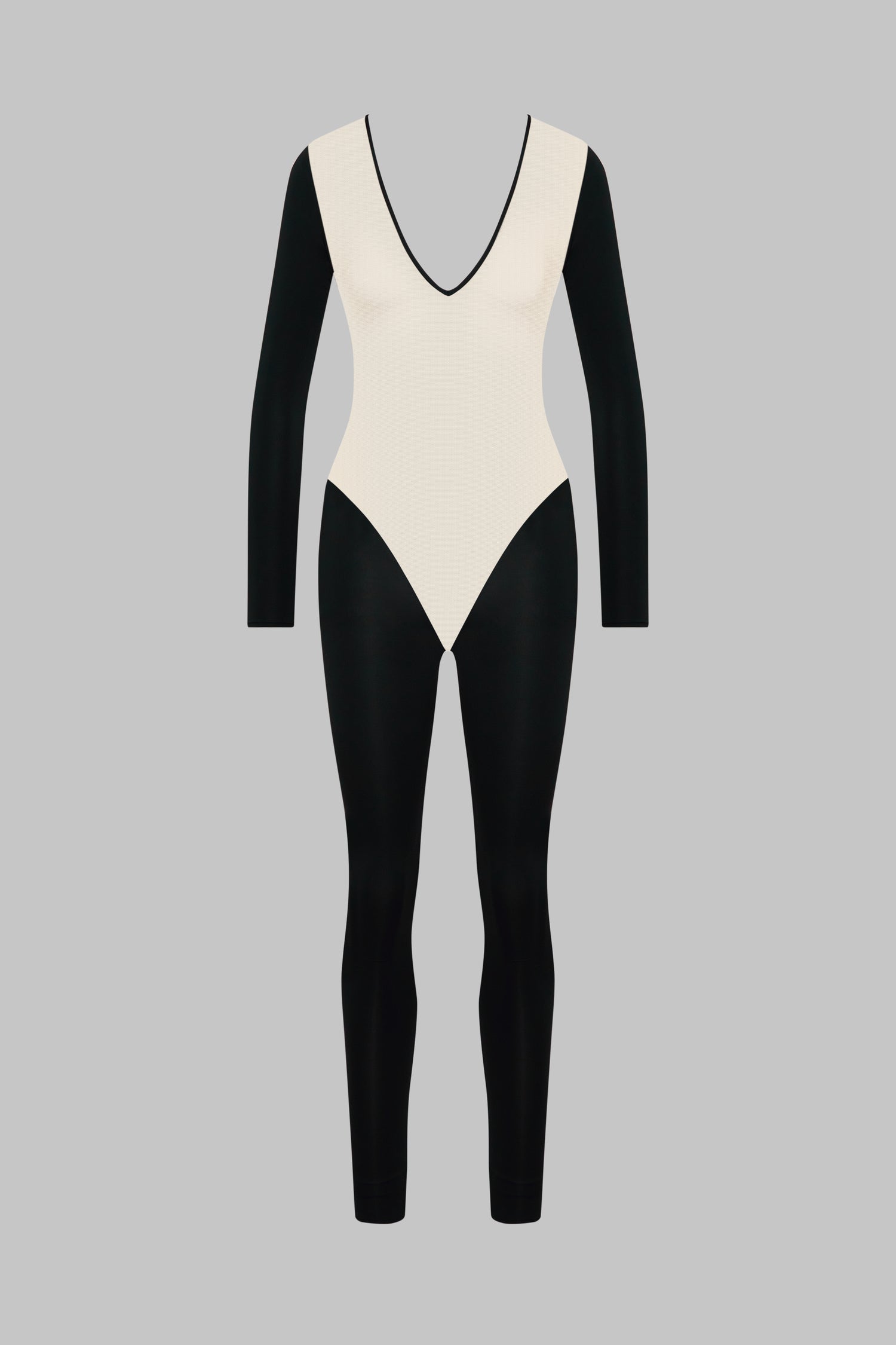 Catsuit con scollo a V e maniche lunghe - Pure Tentation