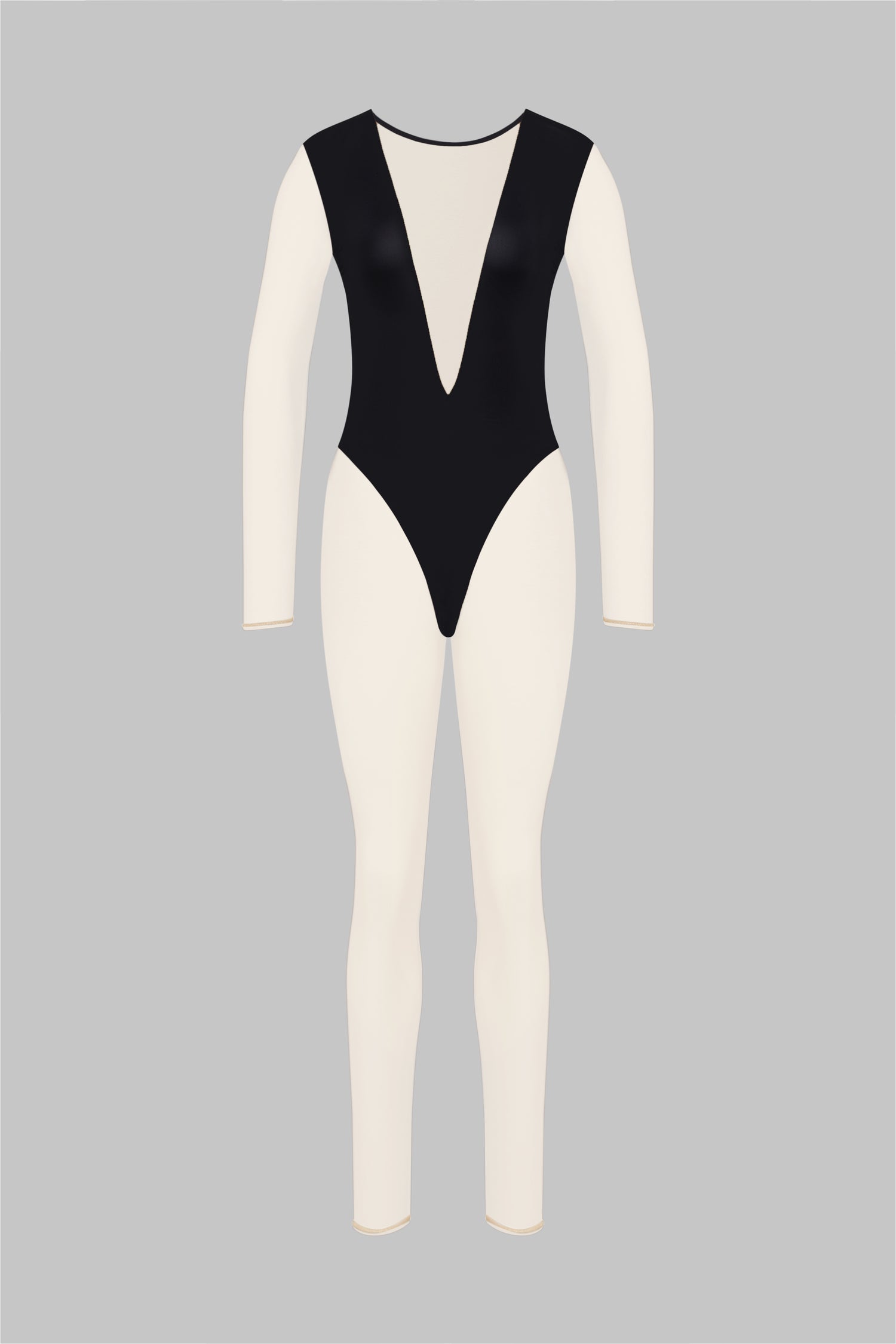 Catsuit con scollo a V e maniche lunghe - Pure Tentation