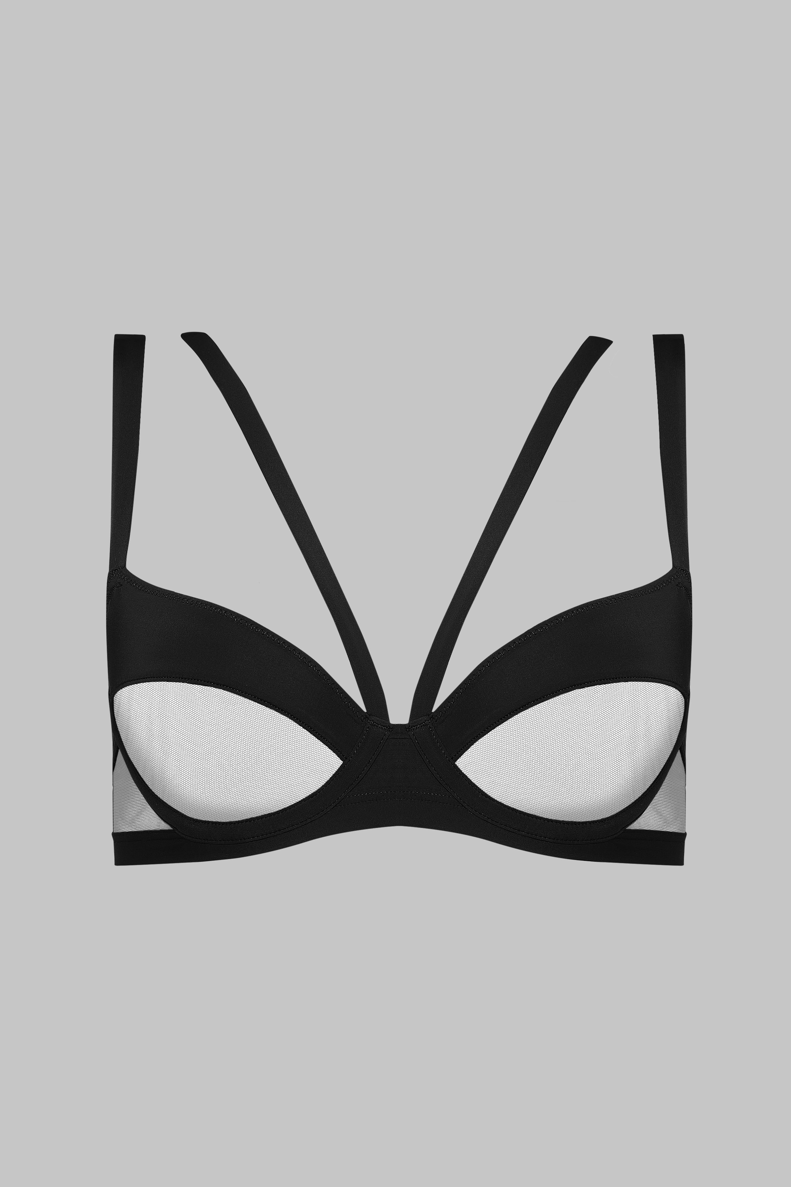 Balconette-BH mit Harness - Pure Tentation