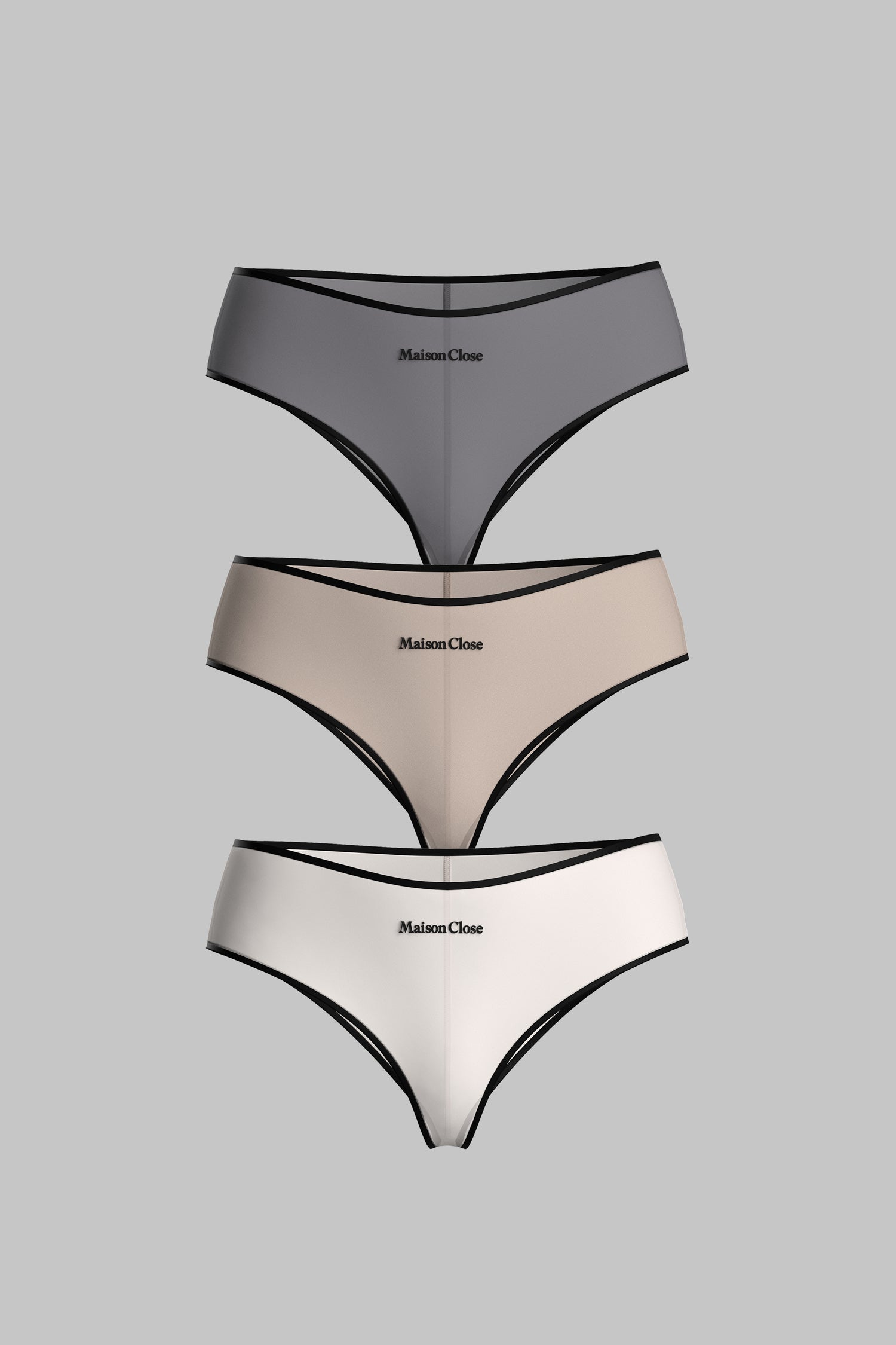 Set aus 3 Dunkelbeige Unterteile - La Parisienne