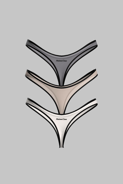 Set da 3 Perizomi Sgambati - La Parisienne