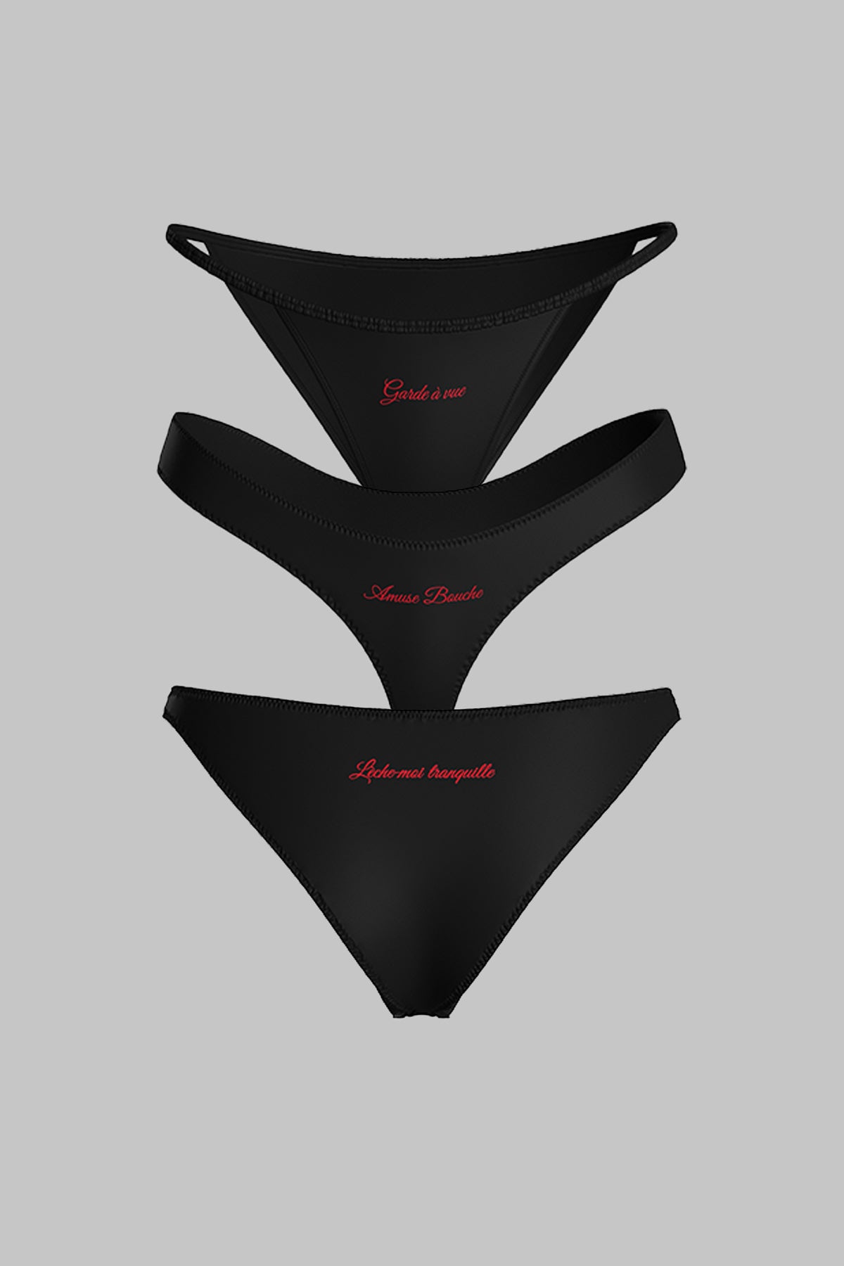 Set de 3 Bas Noirs - Dédicace