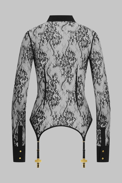 Chemise en Dentelle Porte-jarretelles - Inspiration Divine