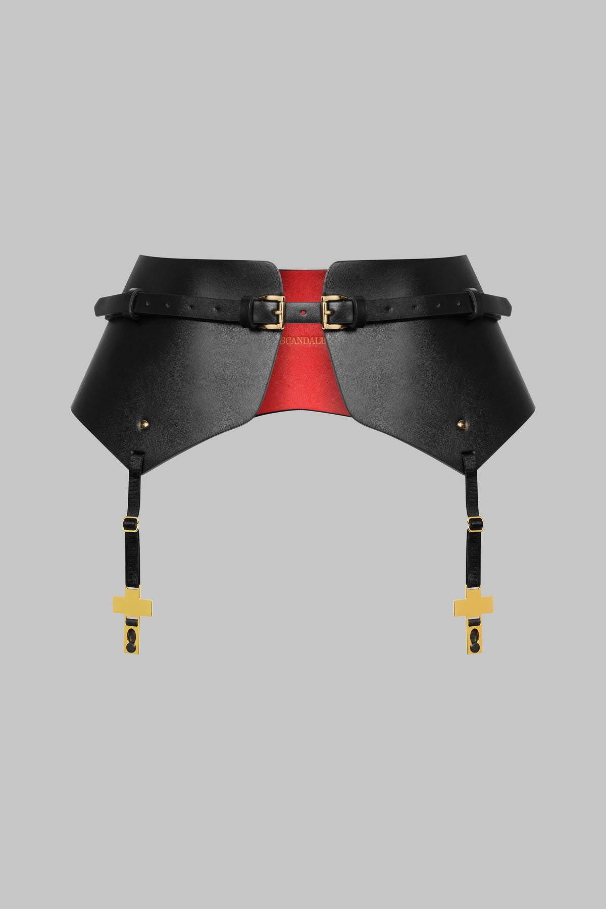 Ceinture Porte-jarretelles Cuir Croix - Inspiration Divine