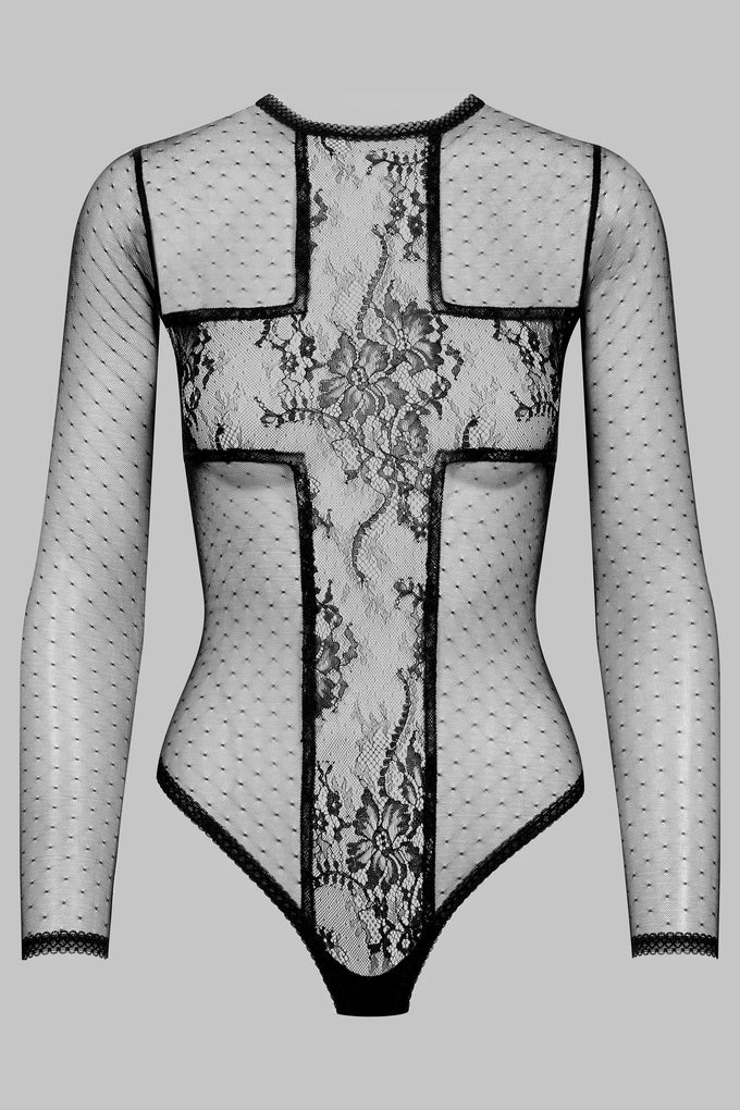 Langarmbody Kreuz - Inspiration Divine