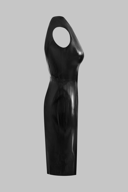Abito In Lattice Con Scollo A V - Latex