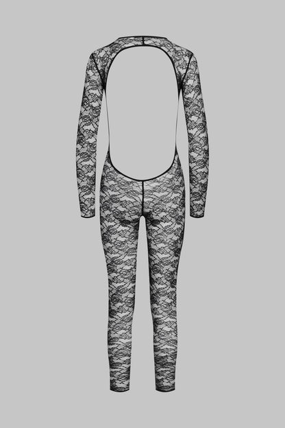 Catsuit manches longues dos ouvert - Flashback