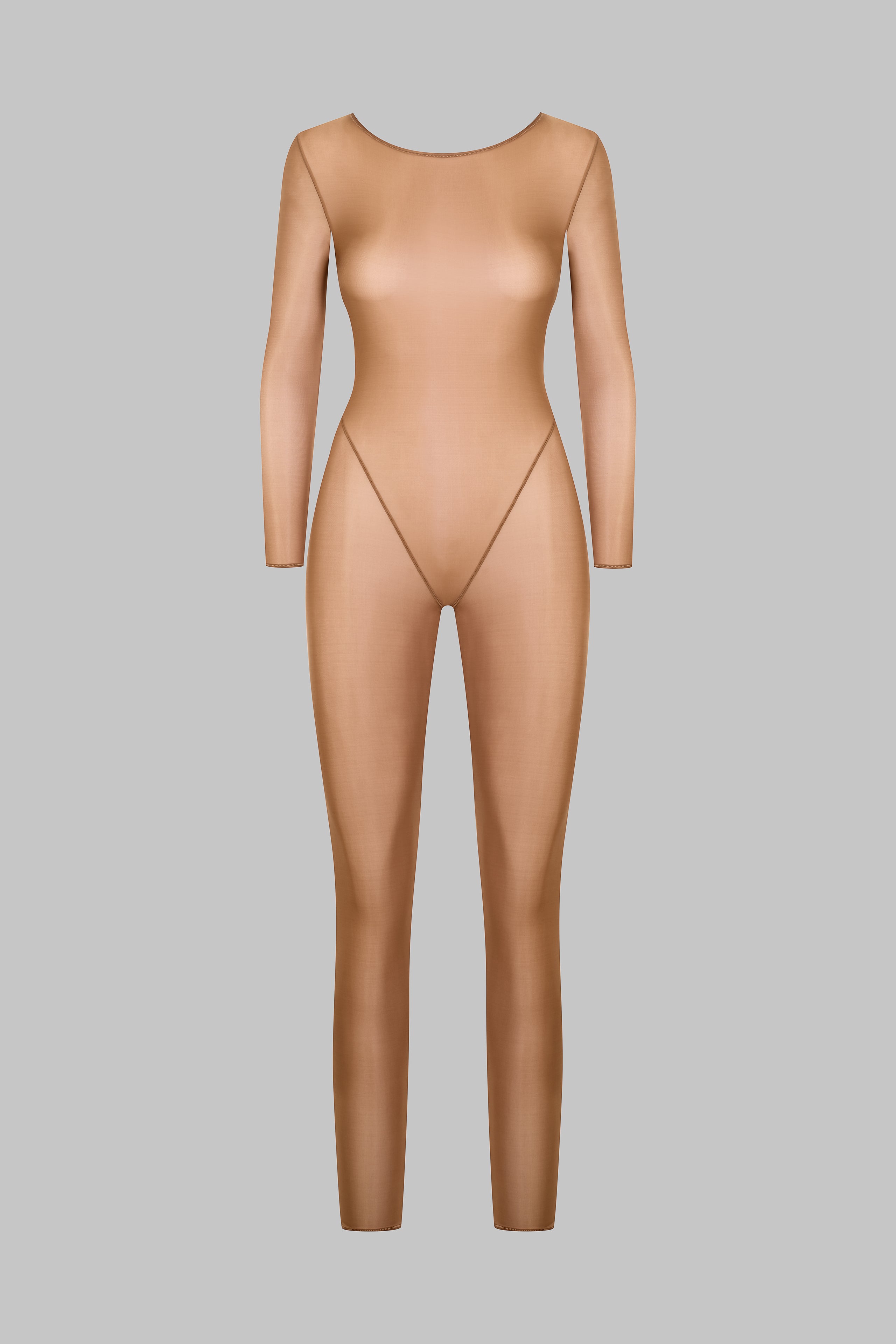 Open back long sleeve jumpsuit - French Kiss Light