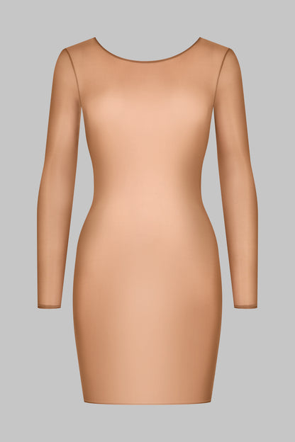 Short Open Back Long Sleeve Dress - French Kiss Light