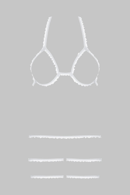 Dessous-Set Trompe L’œil - Weiß