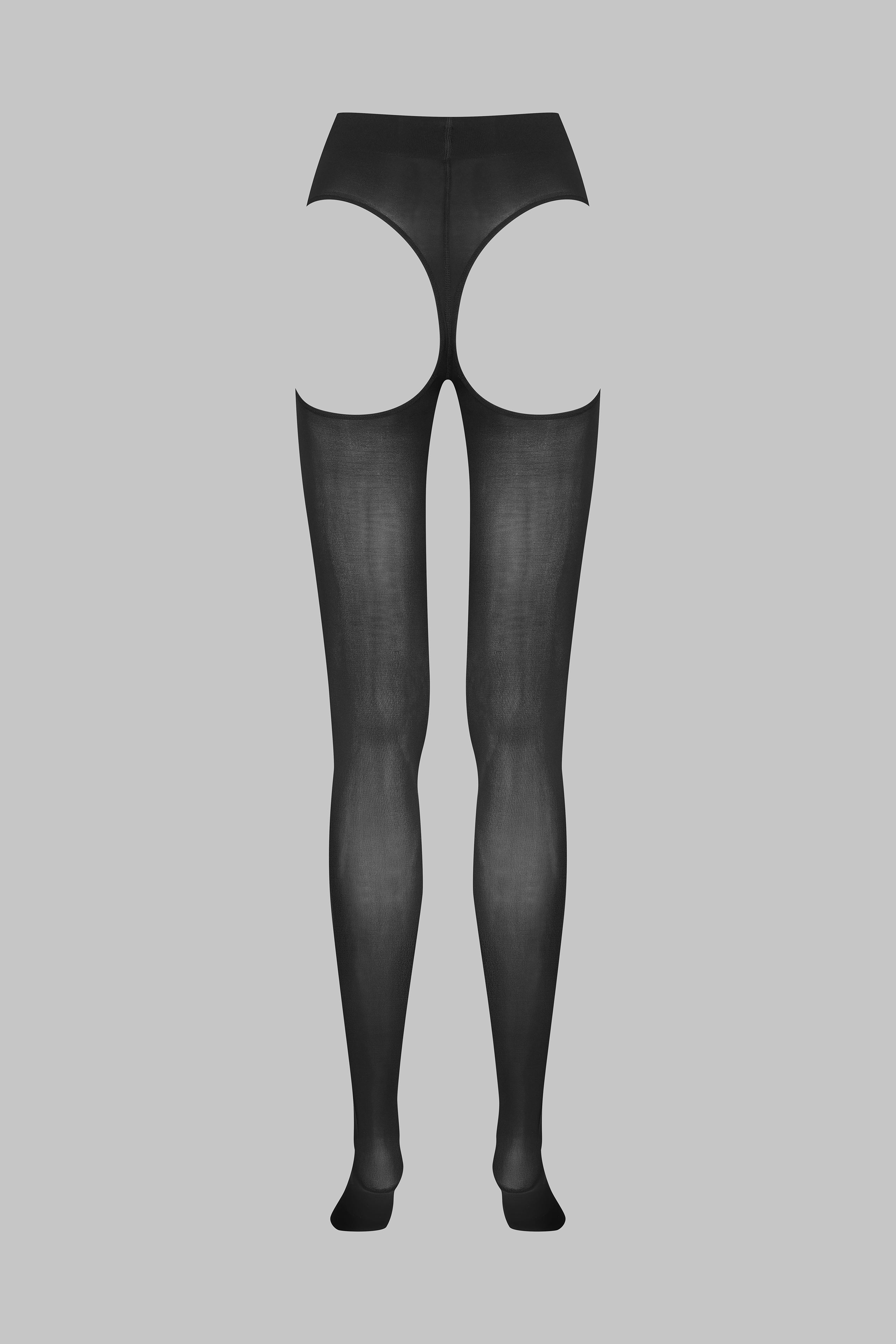 Collant Dos Ouvert 70D - Noir - Scandale x Maison Close - LEGWEAR