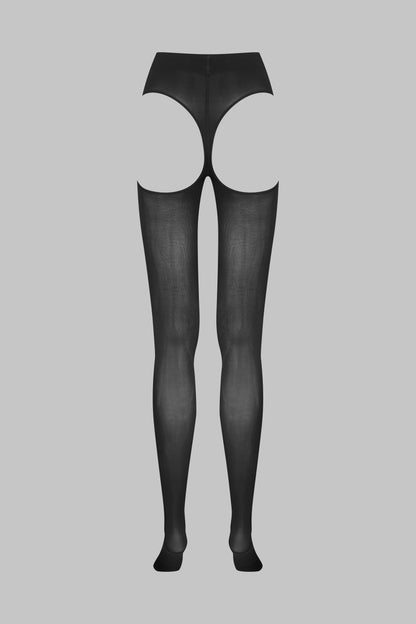 Collant Dos Ouvert 70D - Noir - Scandale x Maison Close - LEGWEAR