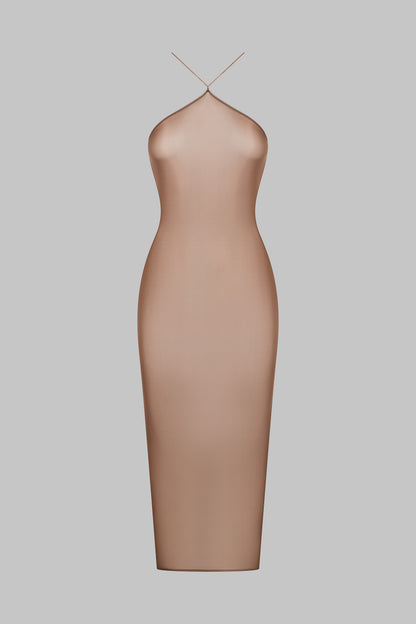 Open back midi dress - French Kiss Light