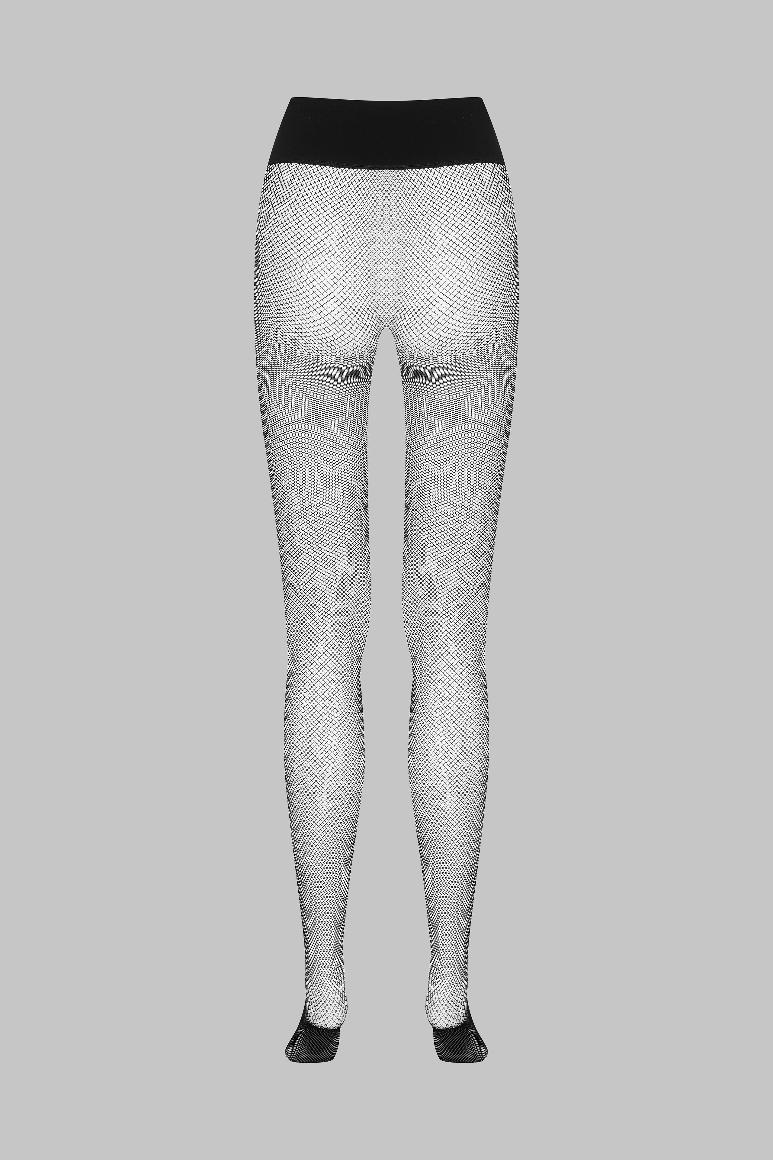 Collant Seamless Résille - Nero - Maison Close x Scandale - LEGWEAR
