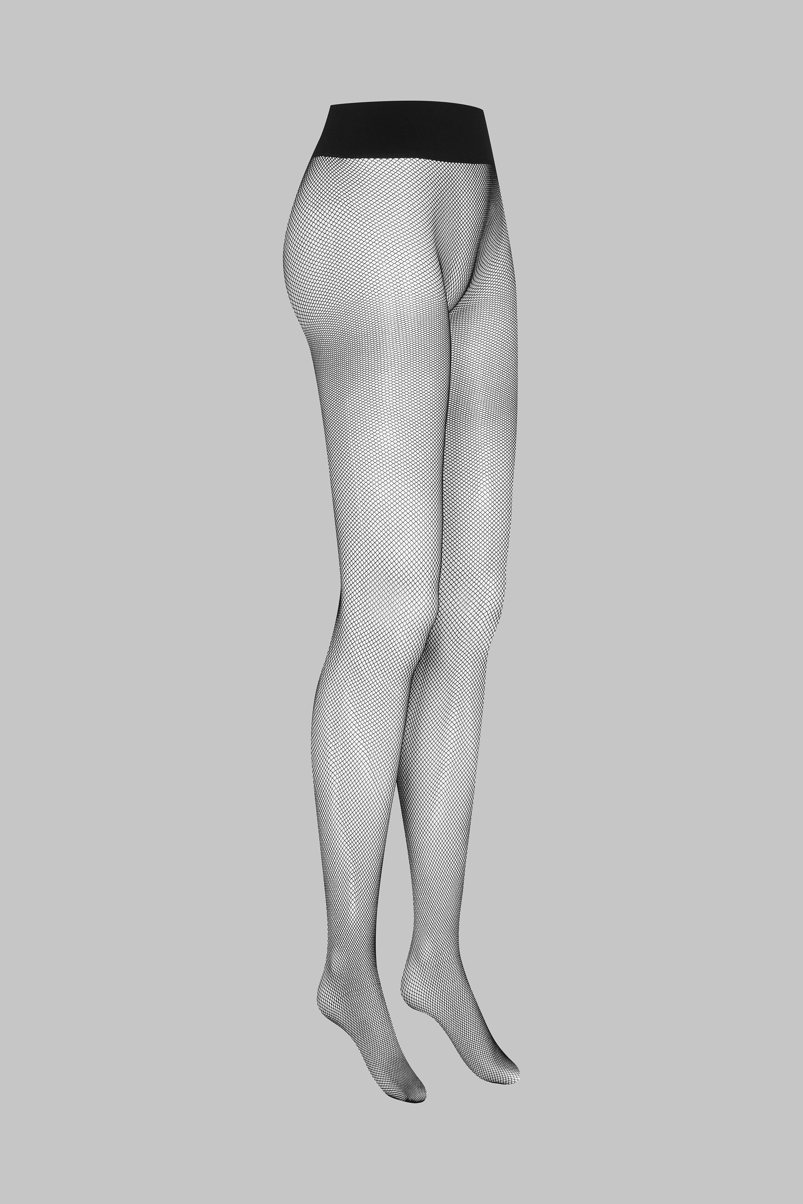 Collant Seamless Résille - Nero - Maison Close x Scandale - LEGWEAR