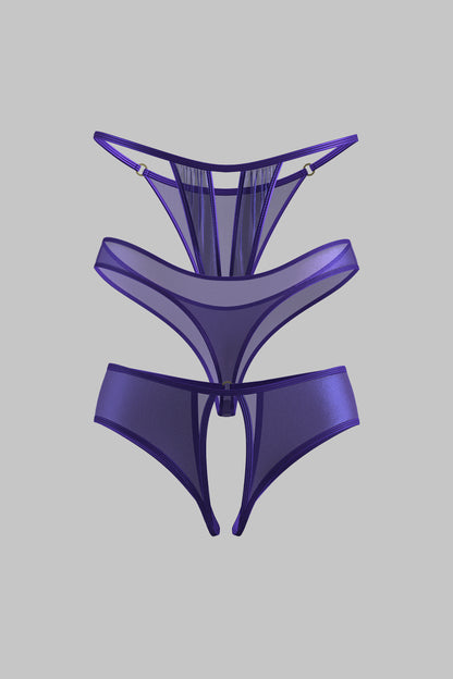 Set of 3 Violet Briefs - Show Me More