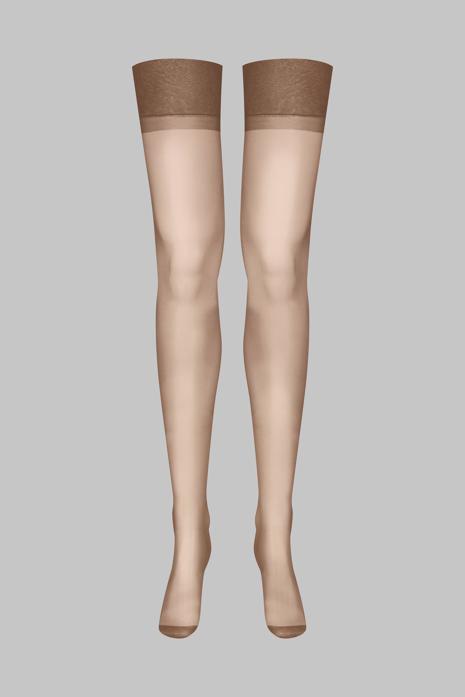 Calze velate in nylon - Marrone - Legwear