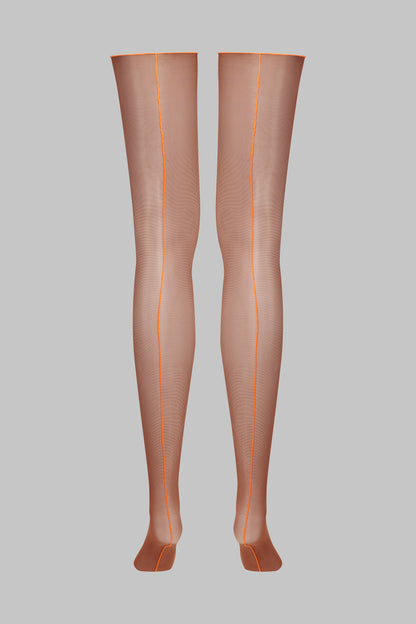 Calze con cucitura fluo con orli tagliati arrotolati - 20D - Legwear