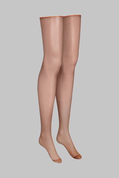 Calze con cucitura fluo con orli tagliati arrotolati - 20D - Legwear