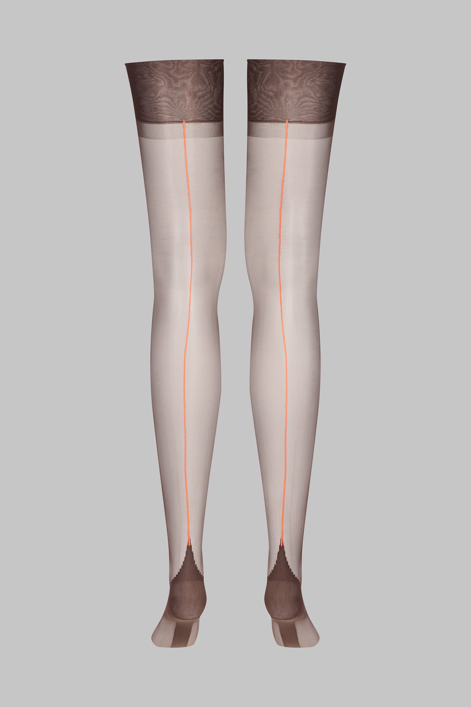 Autentiche calze velate in nylon con cucitura fluo - 15D - Legwear