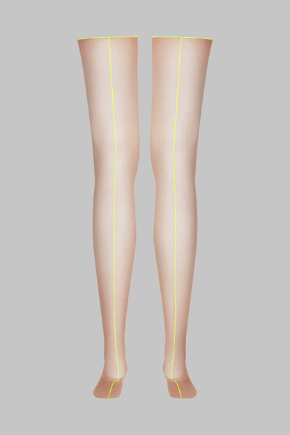 Calze con cucitura fluo con orli tagliati arrotolati - 20D - Legwear
