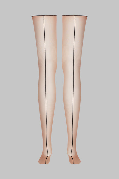 20D rolled seam cut stockings - Legwear