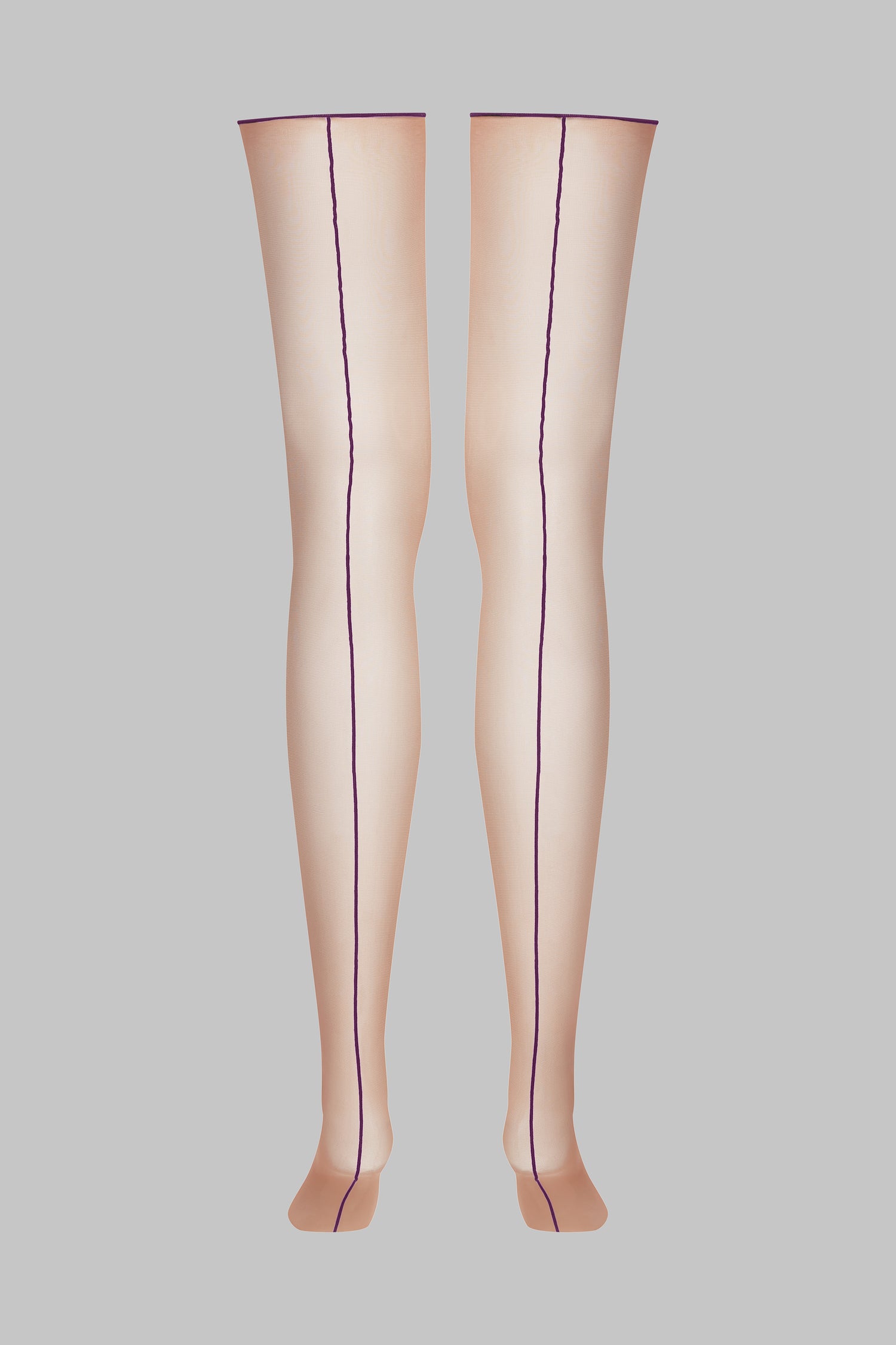Calze con riga e orli tagliati arrotolati - 20D - Legwear