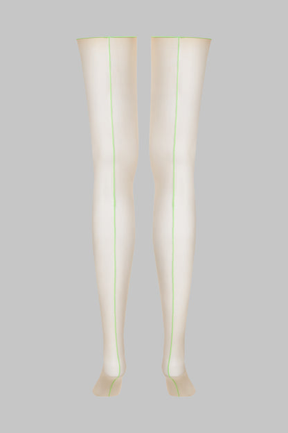 Calze con cucitura fluo con orli tagliati arrotolati - 20D - Legwear
