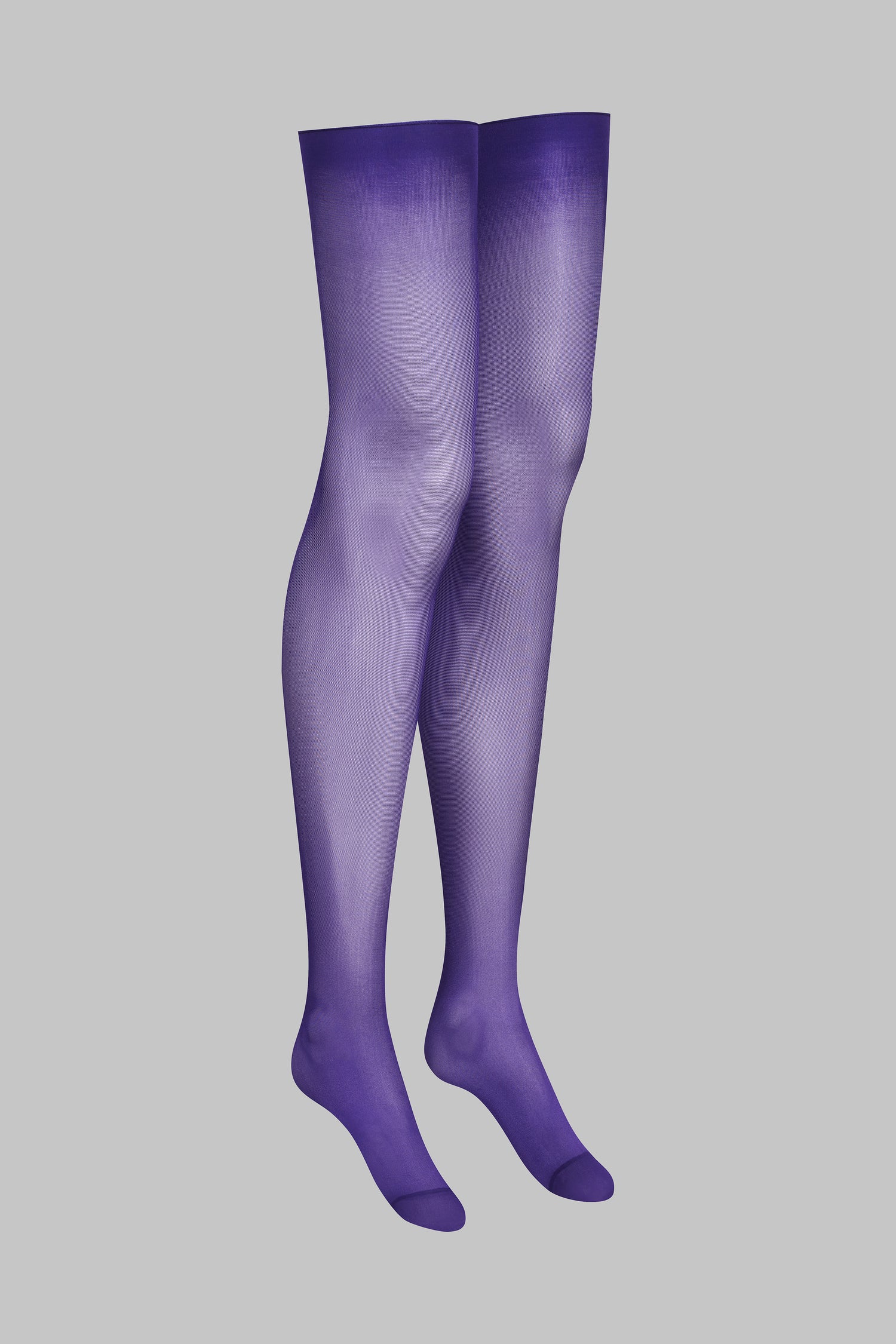 Calze autoreggenti senza bordo 40D - Viola - Legwear