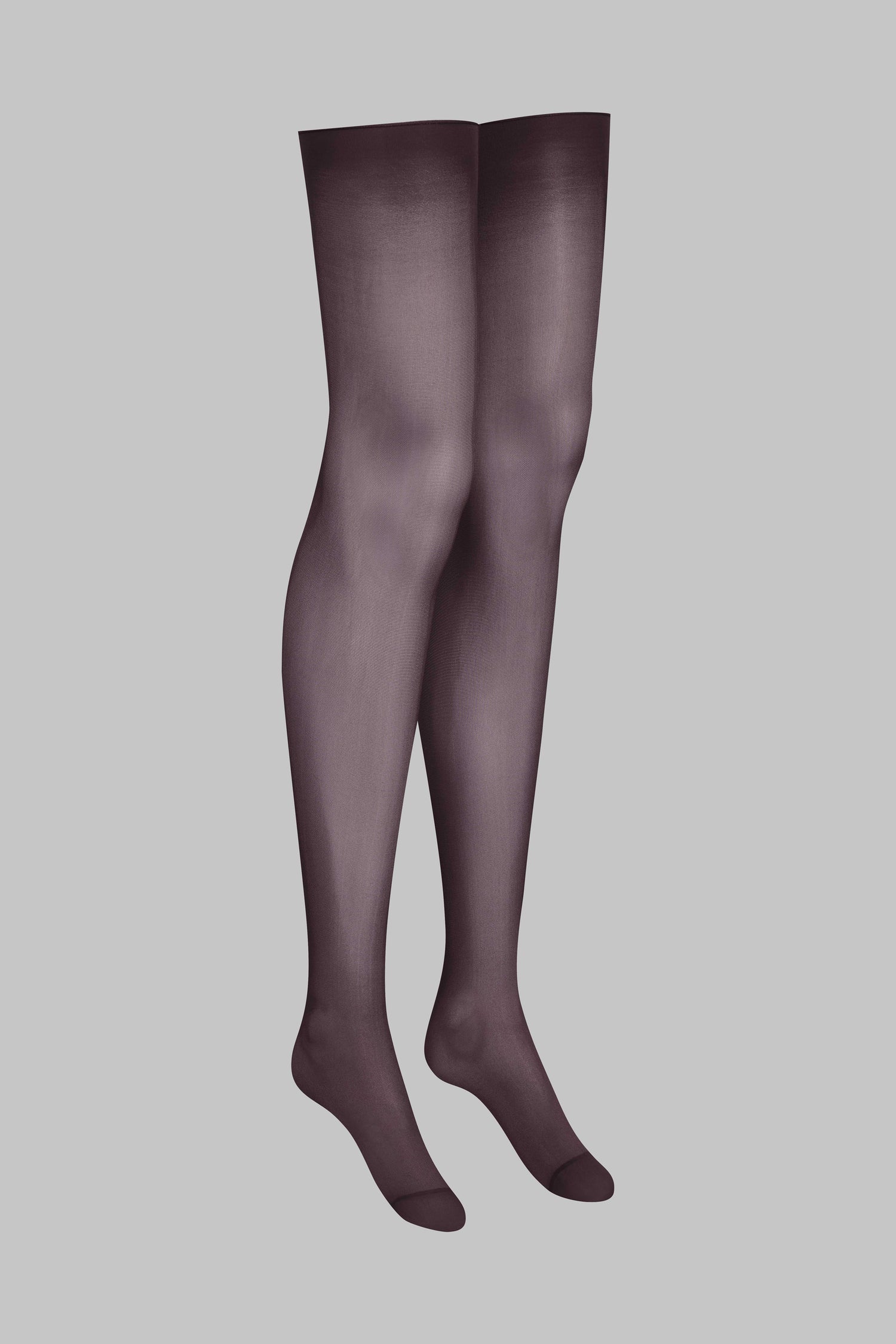 Calze con orli tagliati arrotolati 40D - Marrone - LEGWEAR