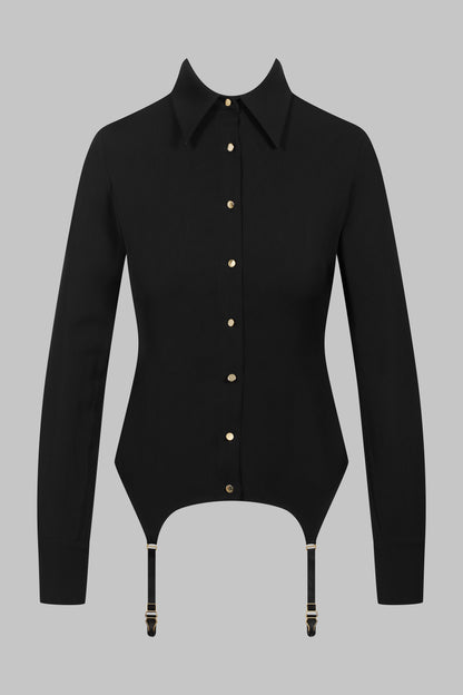 032 Back lace garter shirt - Le Vestiaire
