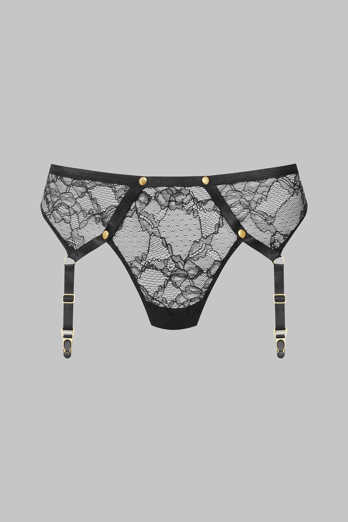 Thong with suspender belt - Jeux Magnétiques